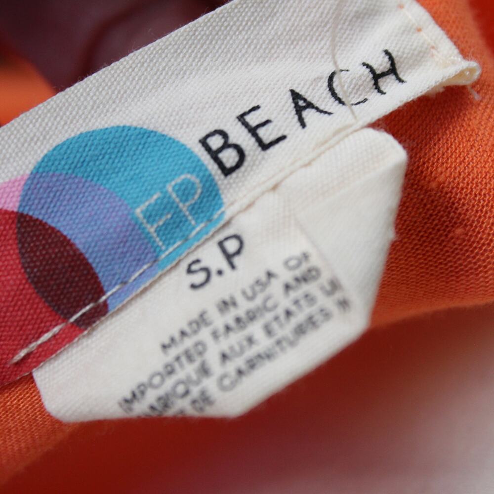 Free People Beach Cover Up Women Small Orange Boho Tunic Flowy Resort Swimsuit - Picture 6 of 7